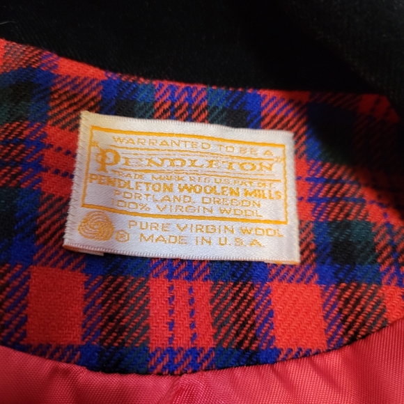 VINTAGE 70'S PENDELTON MCDUFF TARTEN PLAID WOOL PLEATED SKIRT SUIT - Picture 7 of 14